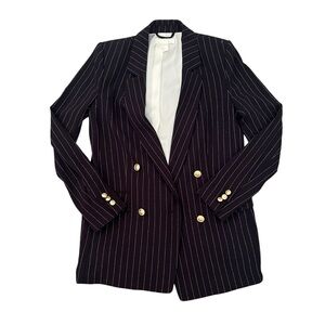 H&M Pinstripe Blazer with Gold Buttons